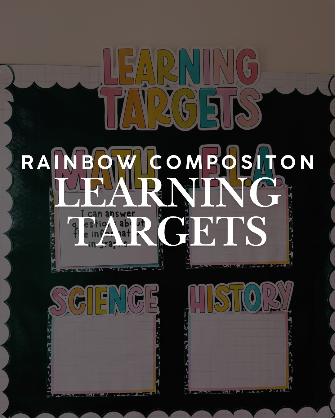 Rainbow Composition Learning Targets printable preview