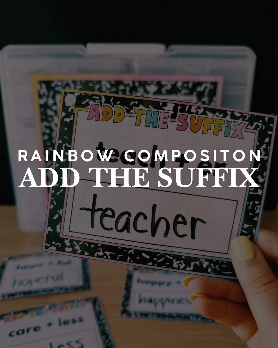 Rainbow Composition Add the Suffix printable preview